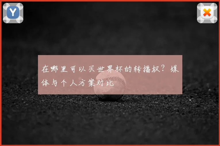 在哪里可以买世界杯的转播权?媒体与个人方案对比